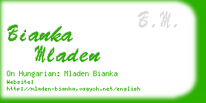 bianka mladen business card